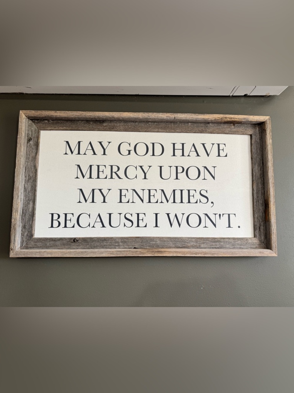Rustic Inspirational Black and White Wall Art Size 12X24